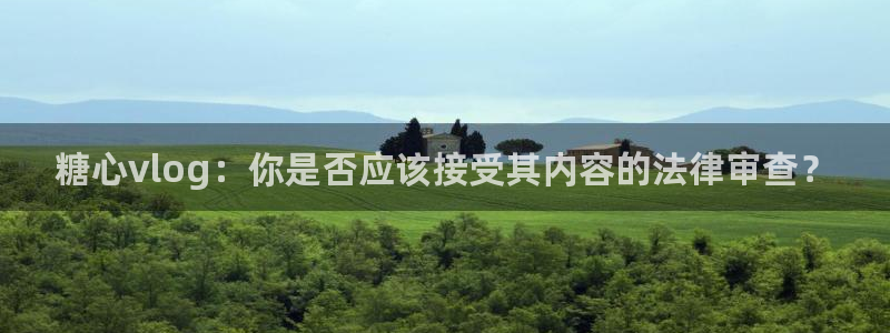 心糖vlog短视频:糖心vlog:你是否应该接受其内容的法律审查?