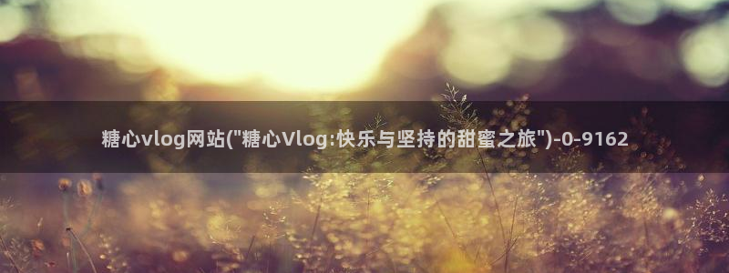 糖心解说vlog视频：糖心vlog网站(
